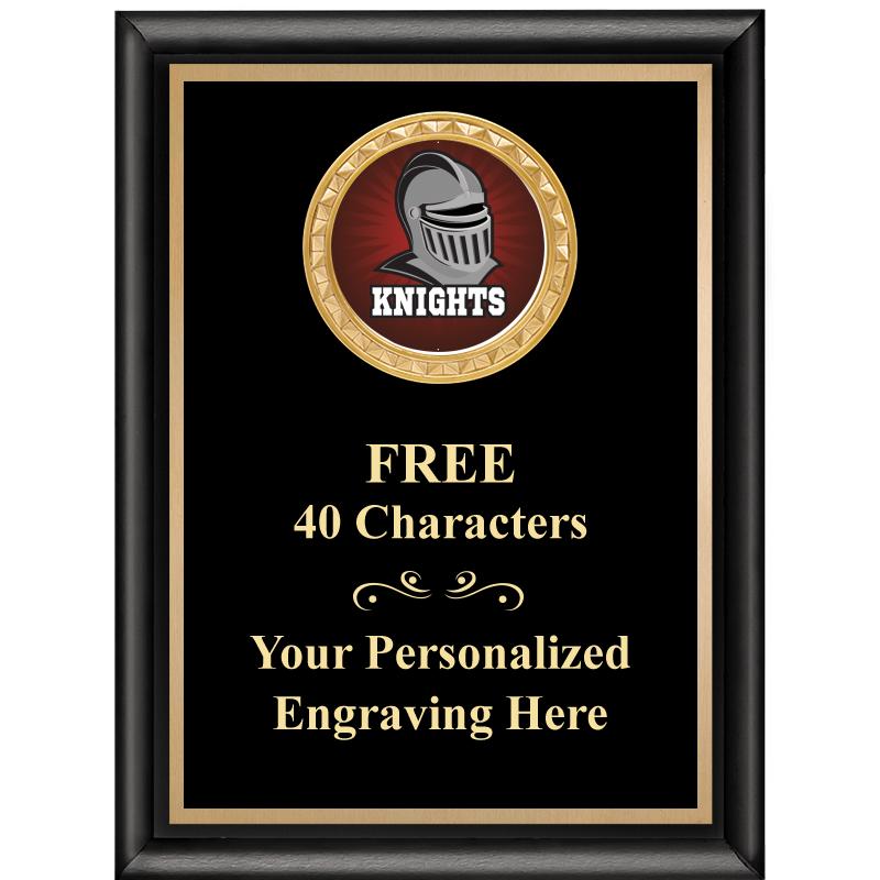 6X8 BLK SHINY EXEC INSERT PLQ