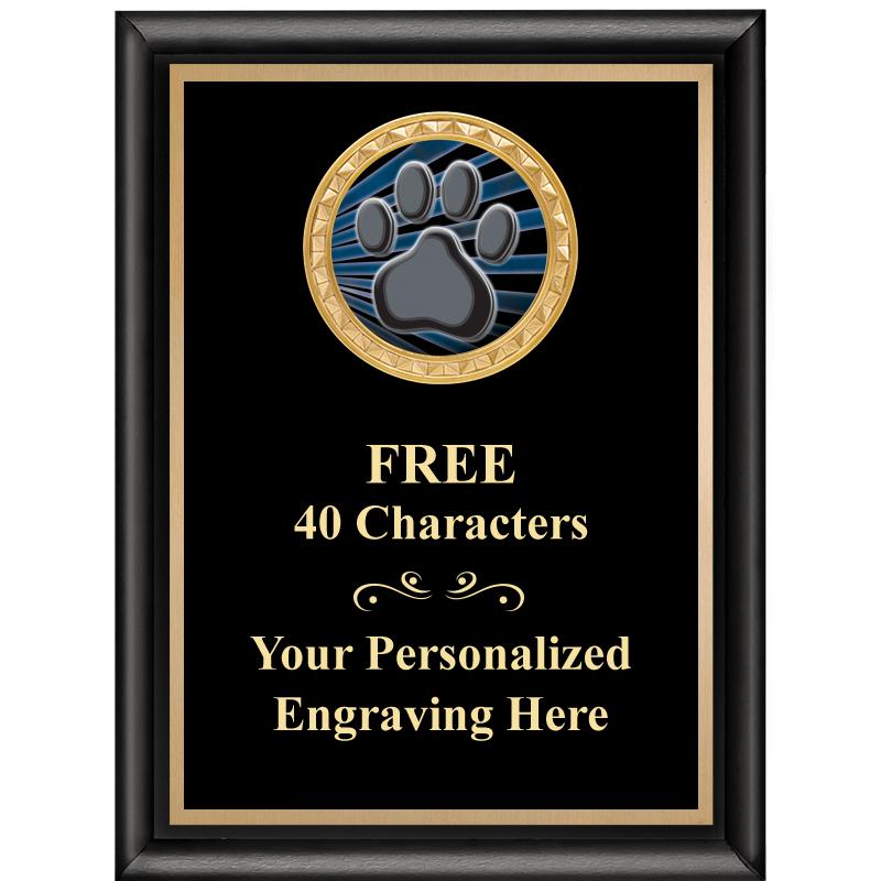 6X8 BLK SHINY EXEC INSERT PLQ