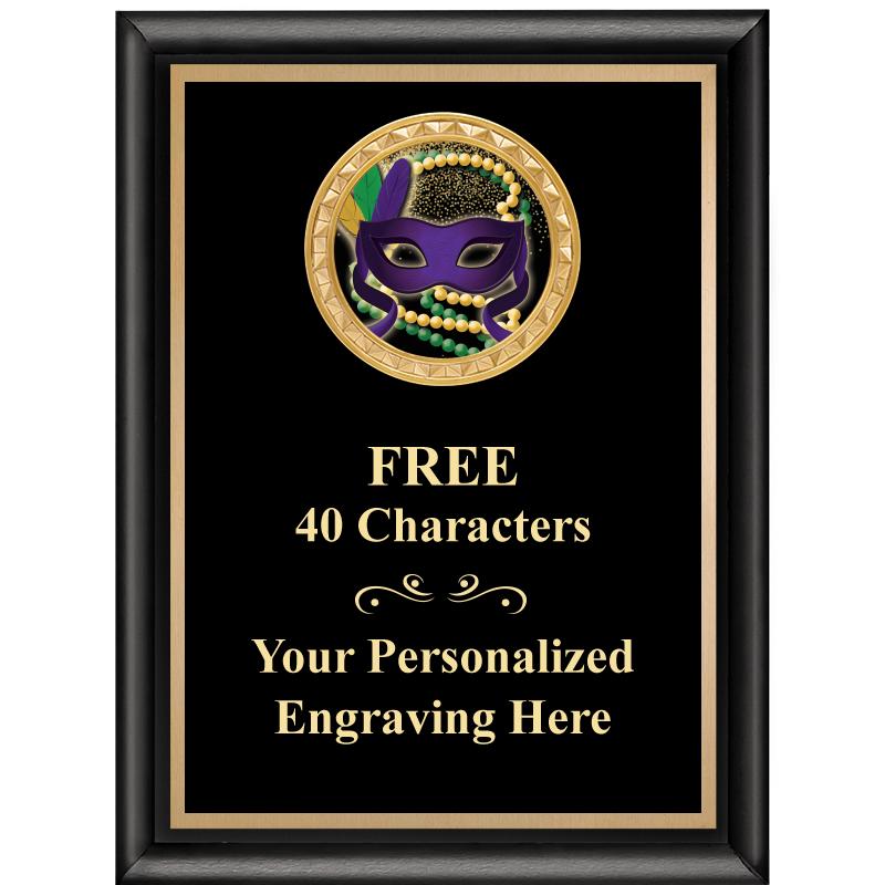 6X8 BLK SHINY EXEC INSERT PLQ