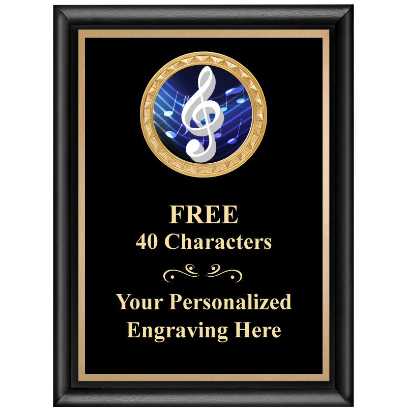 6X8 BLK SHINY EXEC INSERT PLQ