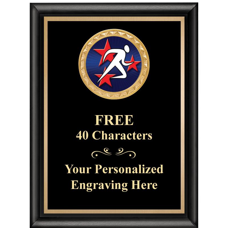 6X8 BLK SHINY EXEC INSERT PLQ