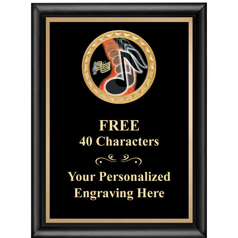 6X8 BLK SHINY EXEC INSERT PLQ