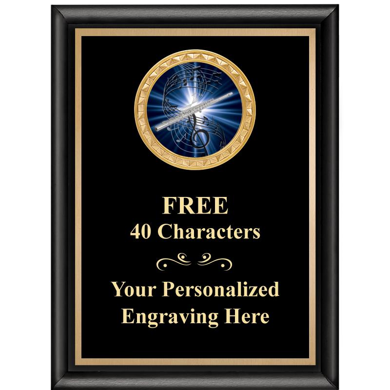 6X8 BLK SHINY EXEC INSERT PLQ