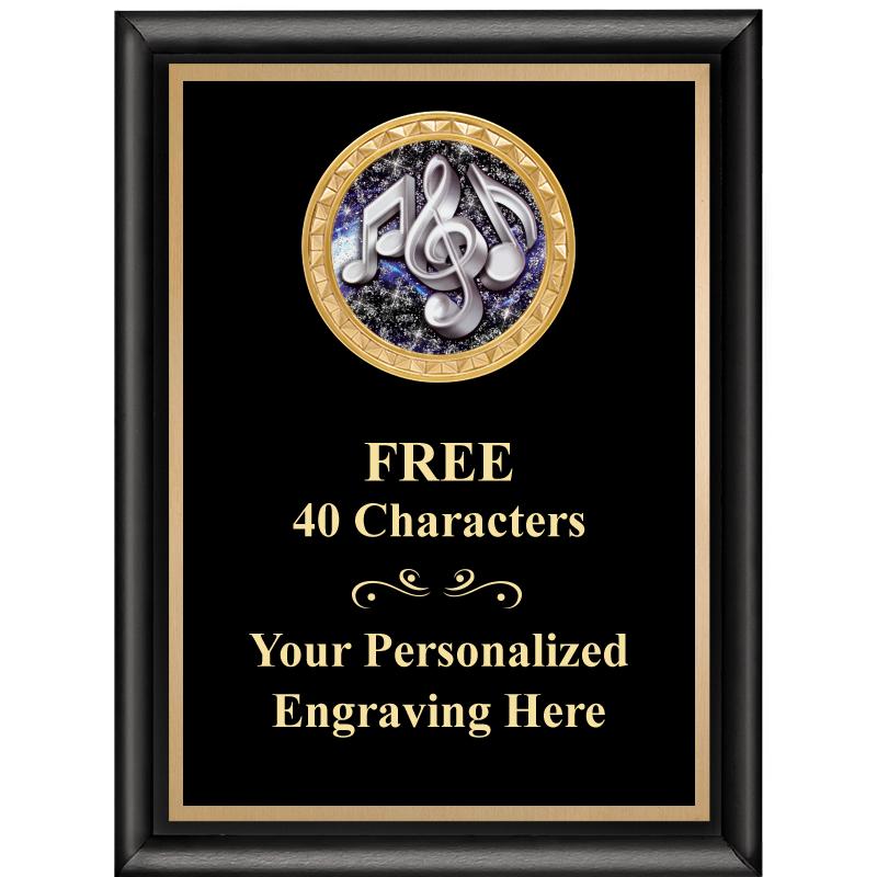 6X8 BLK SHINY EXEC INSERT PLQ