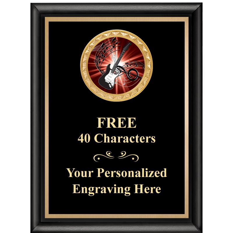 6X8 BLK SHINY EXEC INSERT PLQ