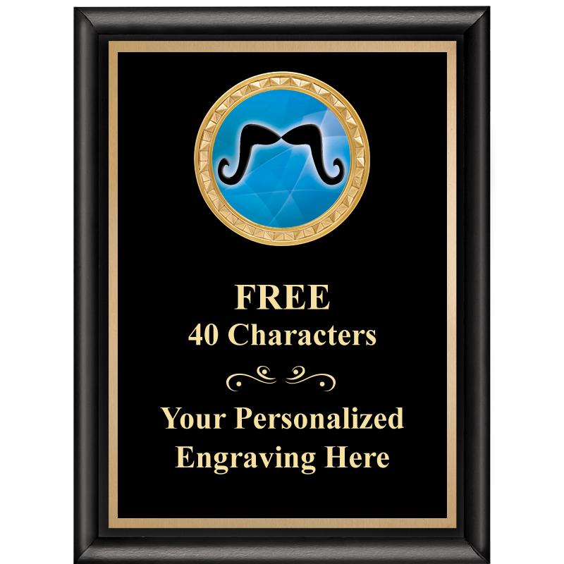 6X8 BLK SHINY EXEC INSERT PLQ