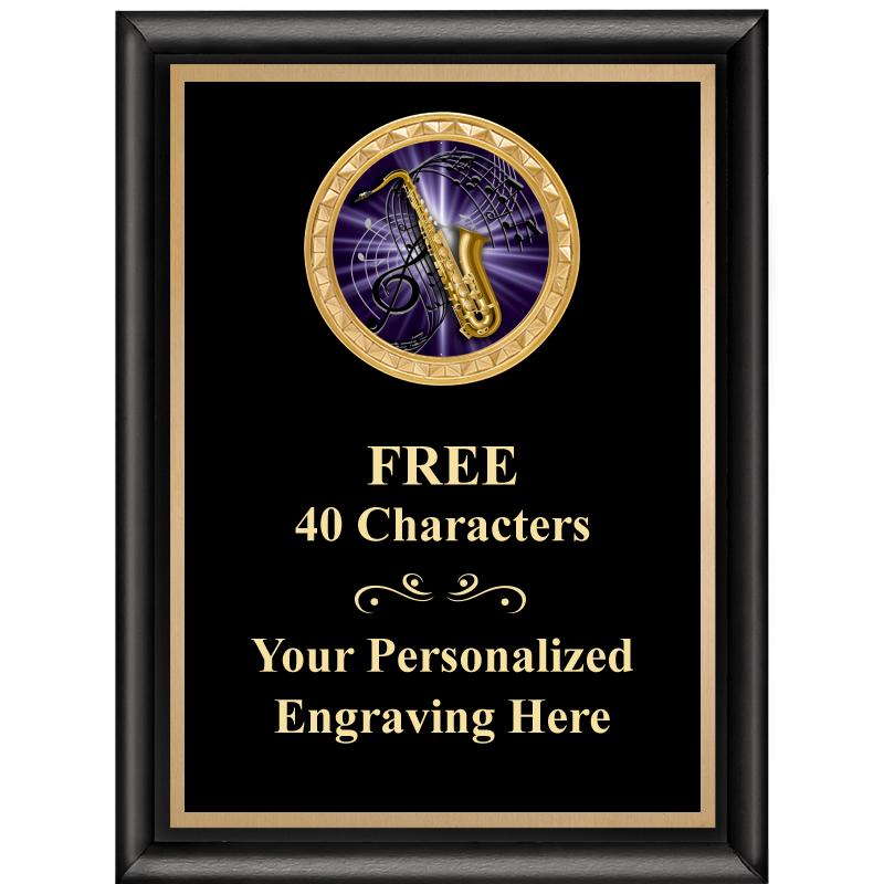 6X8 BLK SHINY EXEC INSERT PLQ