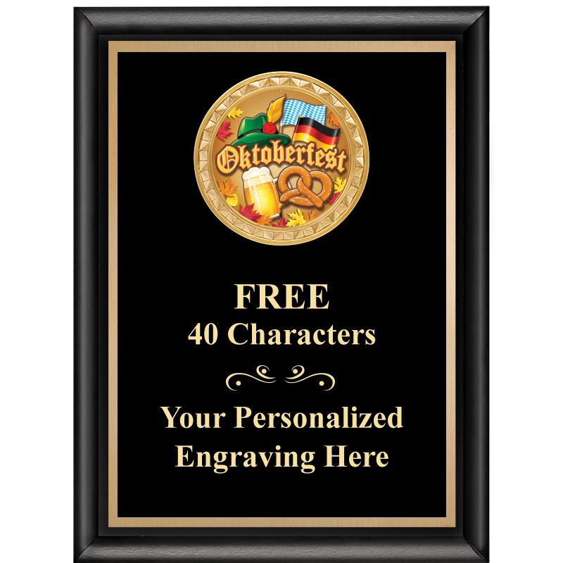 6X8 BLK SHINY EXEC INSERT PLQ