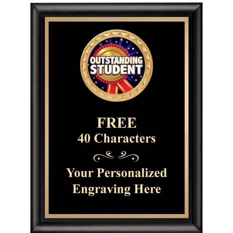 6X8 BLK SHINY EXEC INSERT PLQ