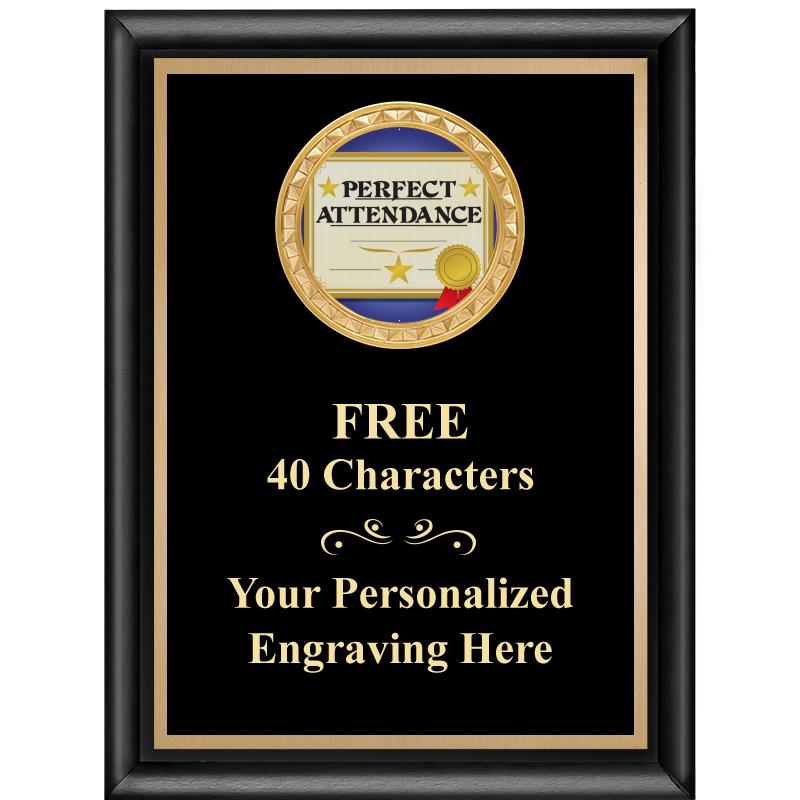 6X8 BLK SHINY EXEC INSERT PLQ