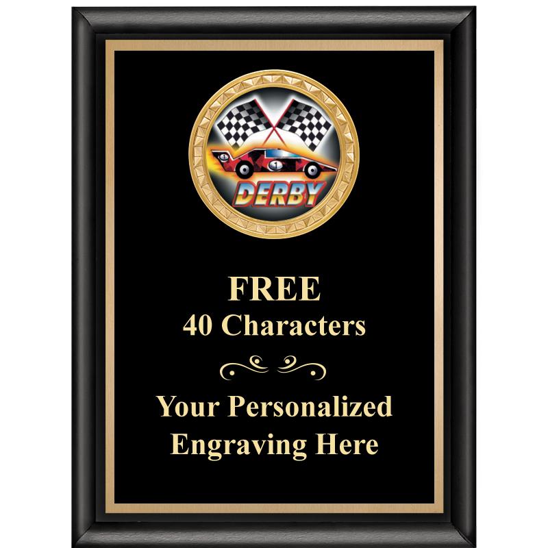 6X8 BLK SHINY EXEC INSERT PLQ