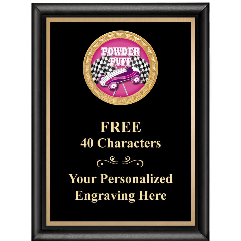 6X8 BLK SHINY EXEC INSERT PLQ