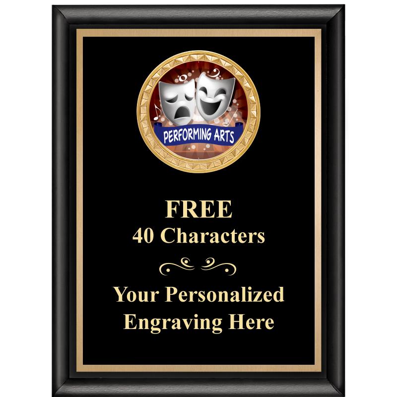 6X8 BLK SHINY EXEC INSERT PLQ