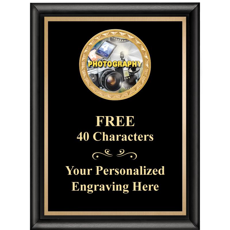 6X8 BLK SHINY EXEC INSERT PLQ