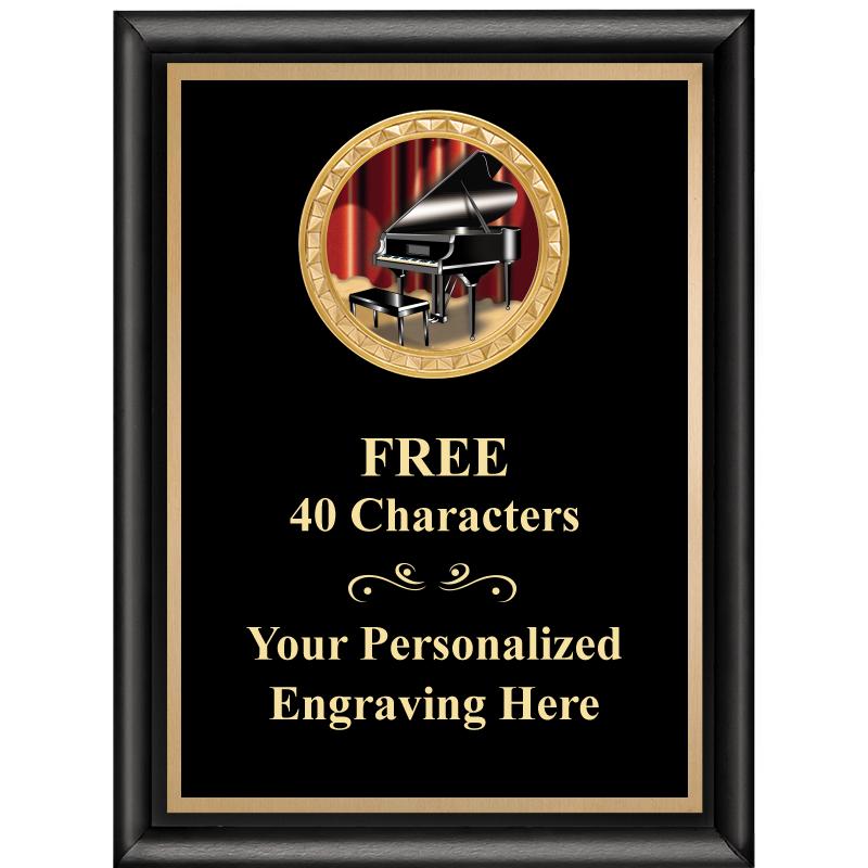 6X8 BLK SHINY EXEC INSERT PLQ