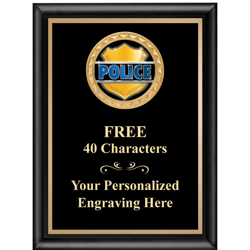 6X8 BLK SHINY EXEC INSERT PLQ