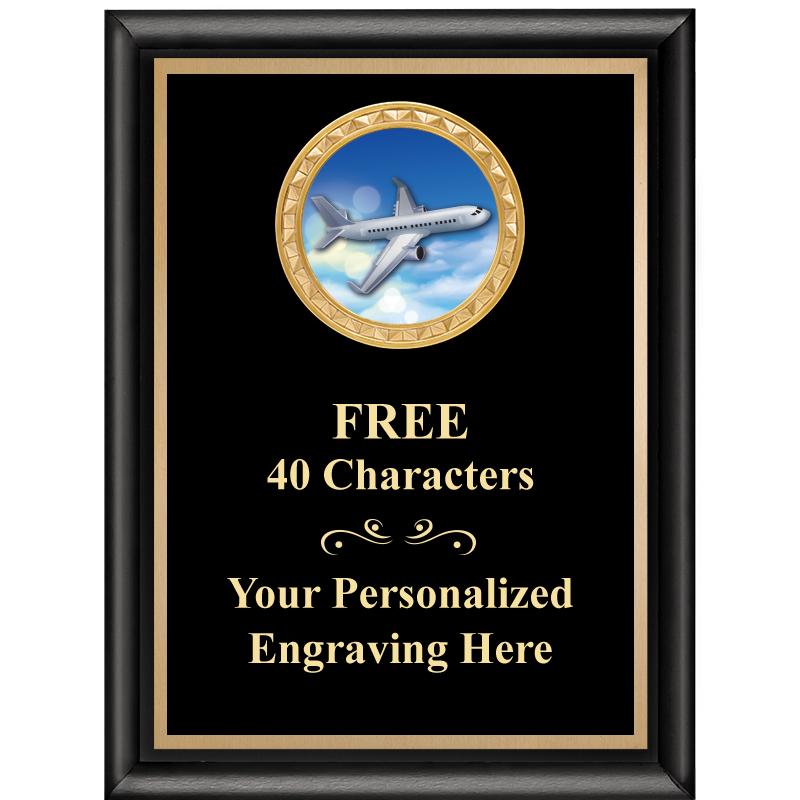 6X8 BLK SHINY EXEC INSERT PLQ