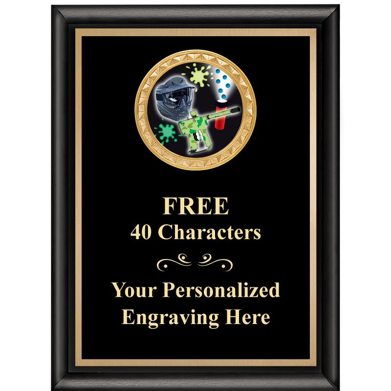 6X8 BLK SHINY EXEC INSERT PLQ