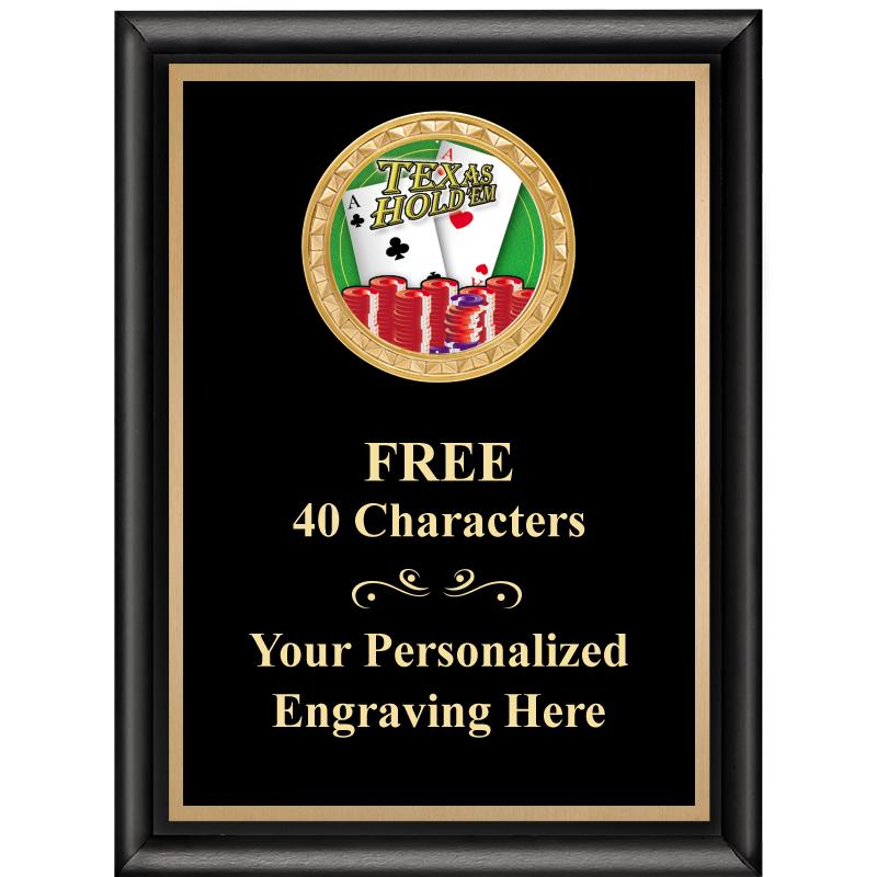 6X8 BLK SHINY EXEC INSERT PLQ