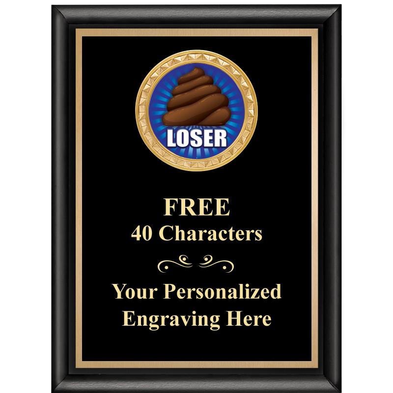 6X8 BLK SHINY EXEC INSERT PLQ