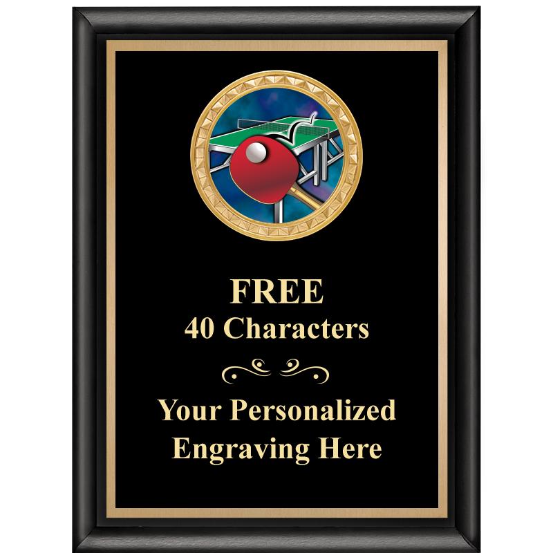 6X8 BLK SHINY EXEC INSERT PLQ