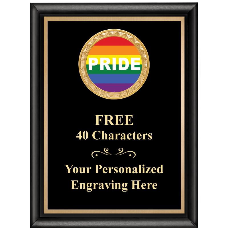 6X8 BLK SHINY EXEC INSERT PLQ