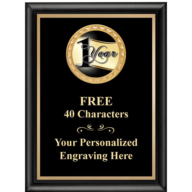 6X8 BLK SHINY EXEC INSERT PLQ