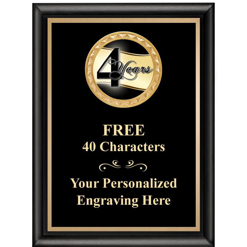 6X8 BLK SHINY EXEC INSERT PLQ