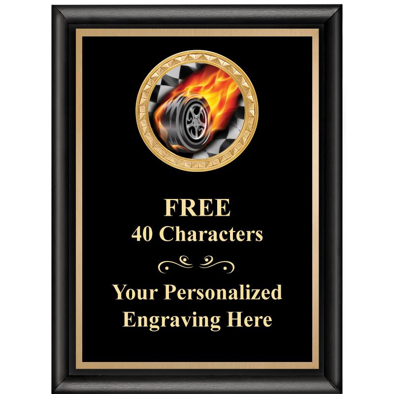 6X8 BLK SHINY EXEC INSERT PLQ