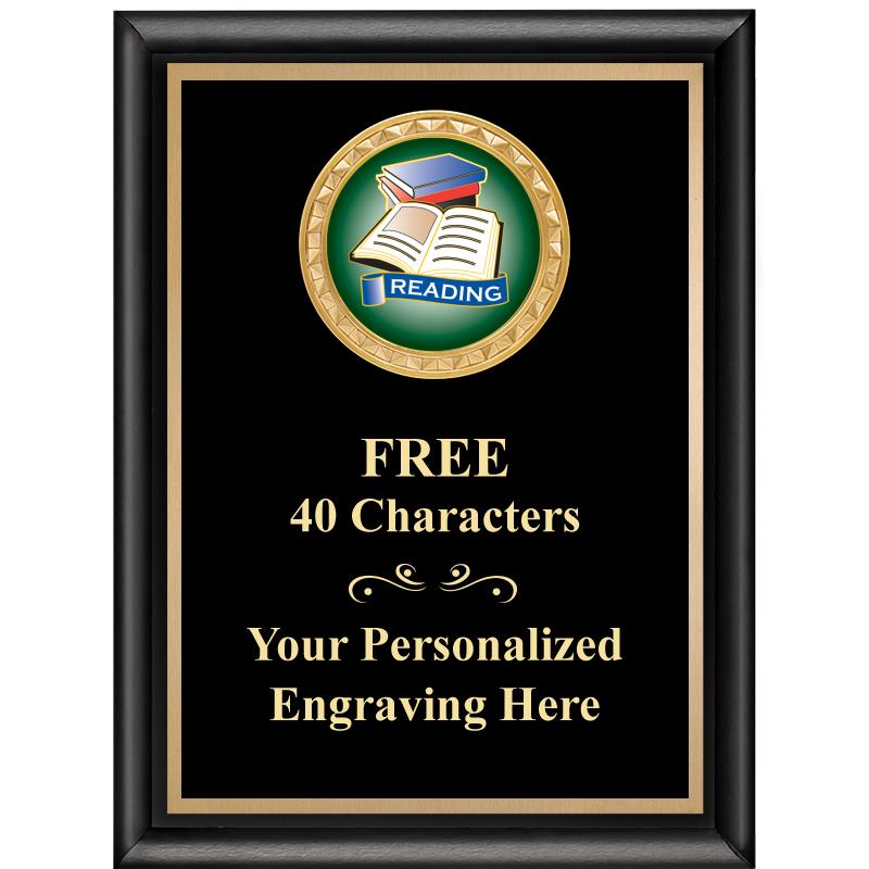 6X8 BLK SHINY EXEC INSERT PLQ