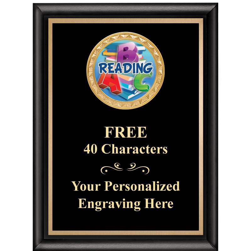 6X8 BLK SHINY EXEC INSERT PLQ