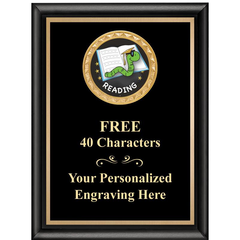 6X8 BLK SHINY EXEC INSERT PLQ