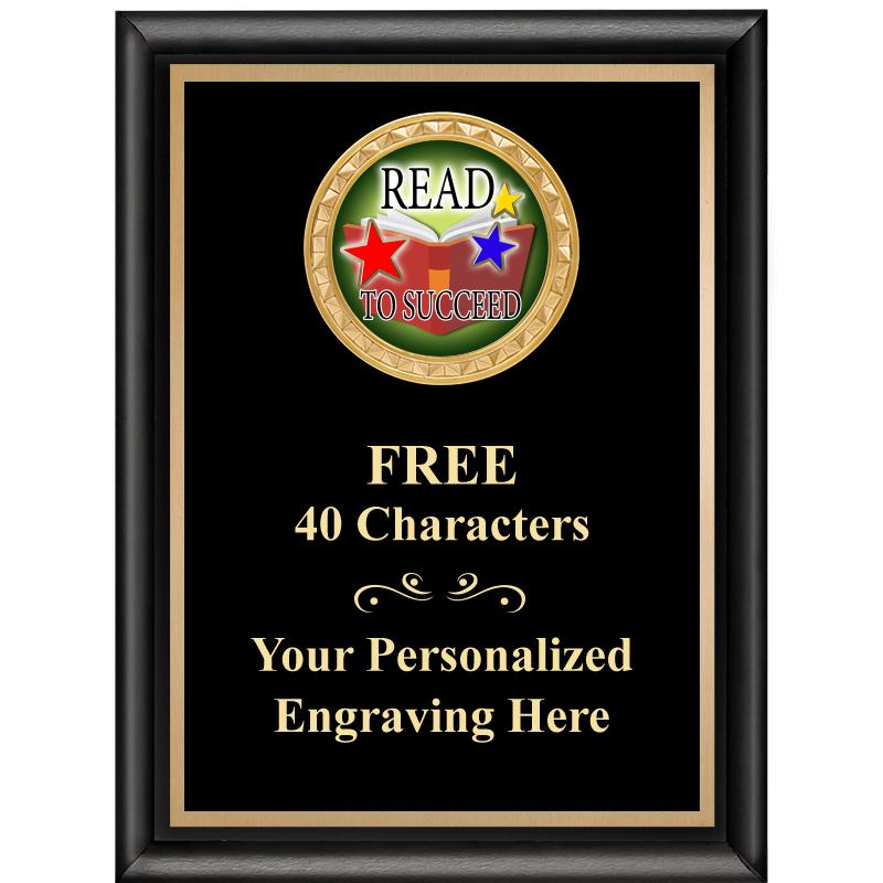 6X8 BLK SHINY EXEC INSERT PLQ