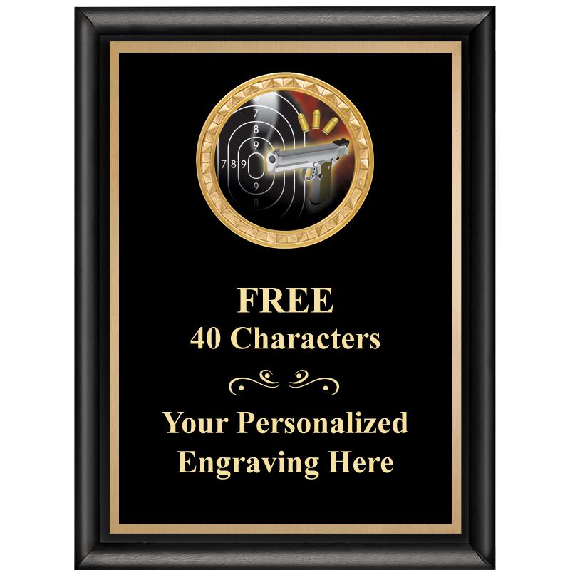 6X8 BLK SHINY EXEC INSERT PLQ