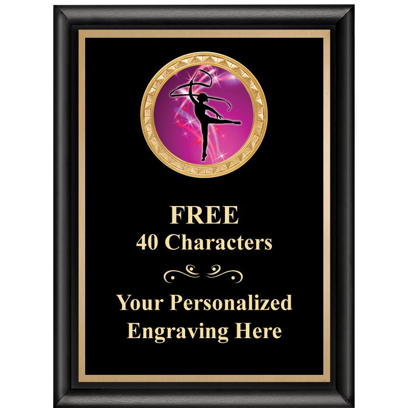 6X8 BLK SHINY EXEC INSERT PLQ