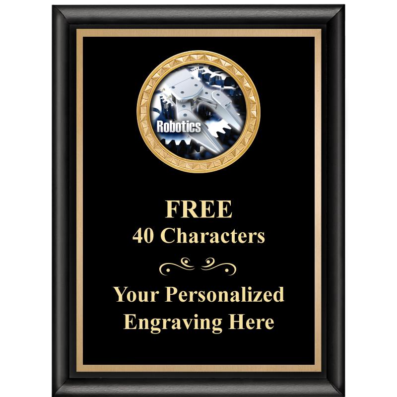 6X8 BLK SHINY EXEC INSERT PLQ