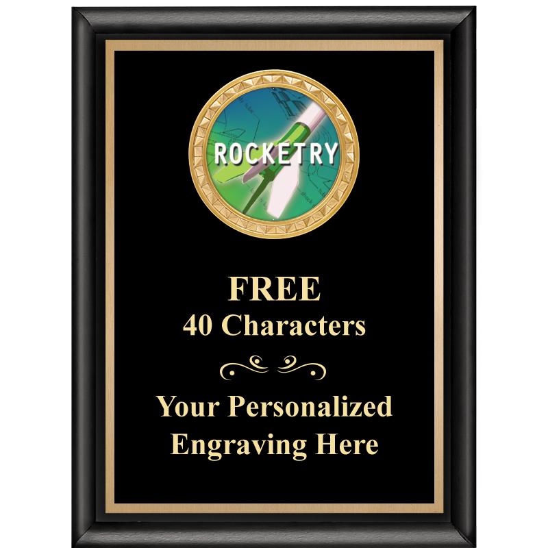 6X8 BLK SHINY EXEC INSERT PLQ