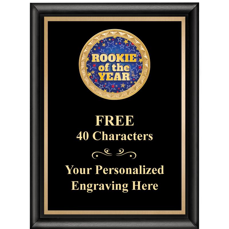 6X8 BLK SHINY EXEC INSERT PLQ