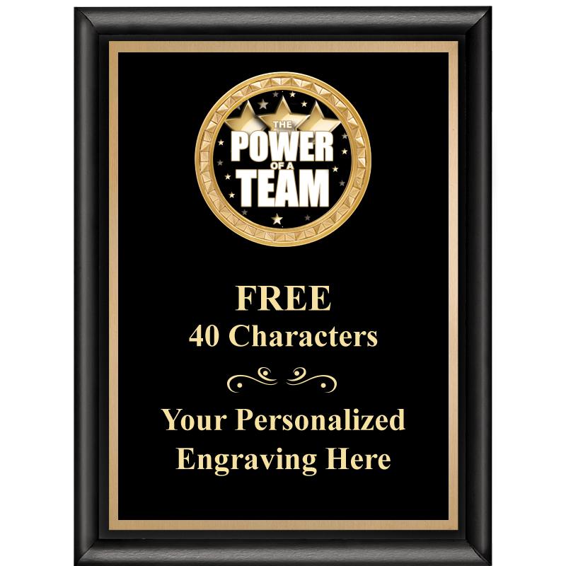 6X8 BLK SHINY EXEC INSERT PLQ