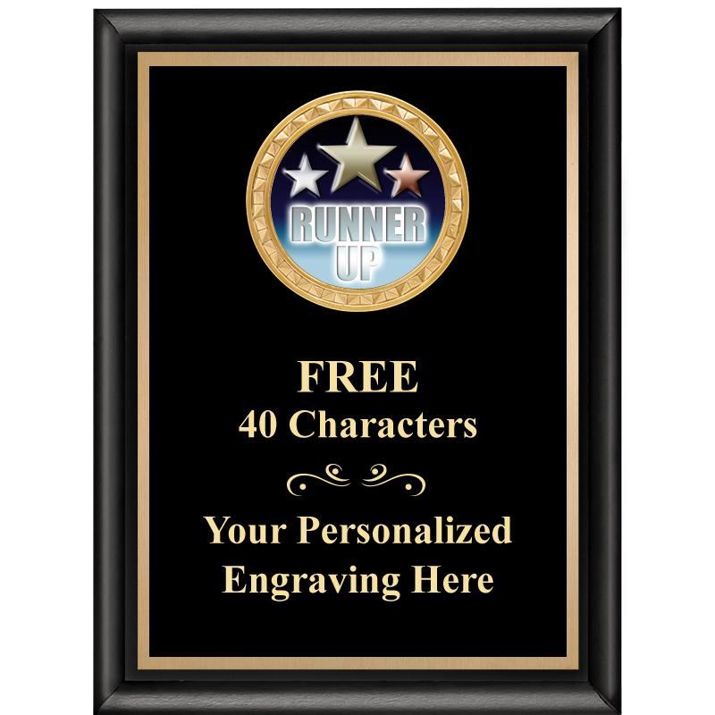 6X8 BLK SHINY EXEC INSERT PLQ