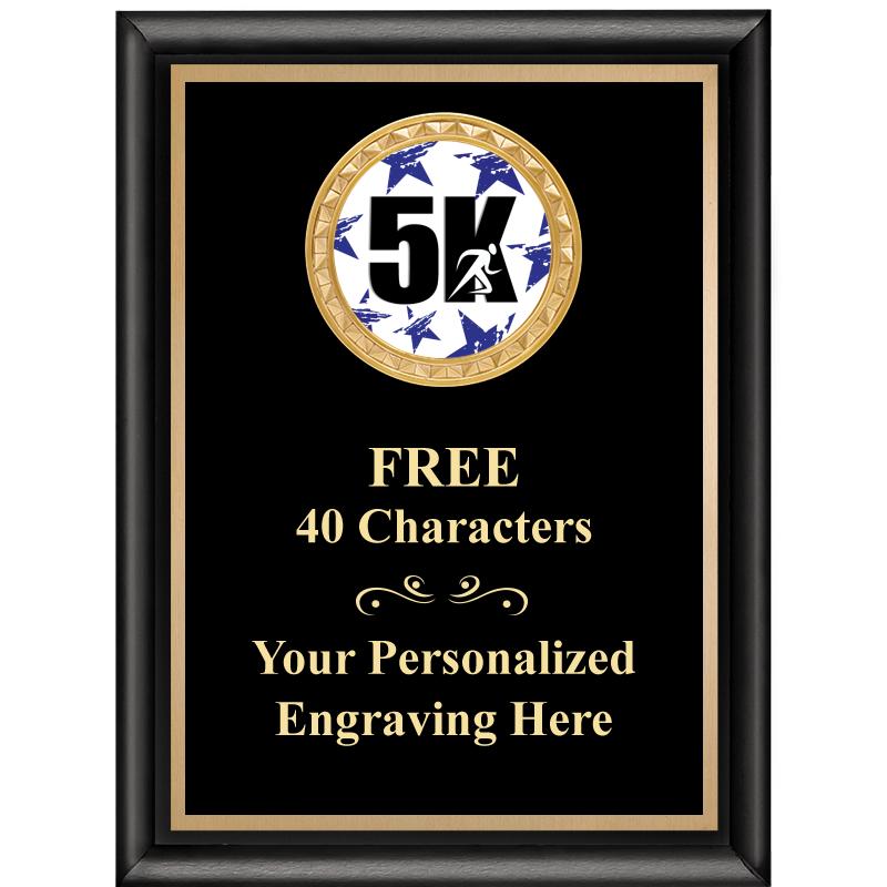 6X8 BLK SHINY EXEC INSERT PLQ