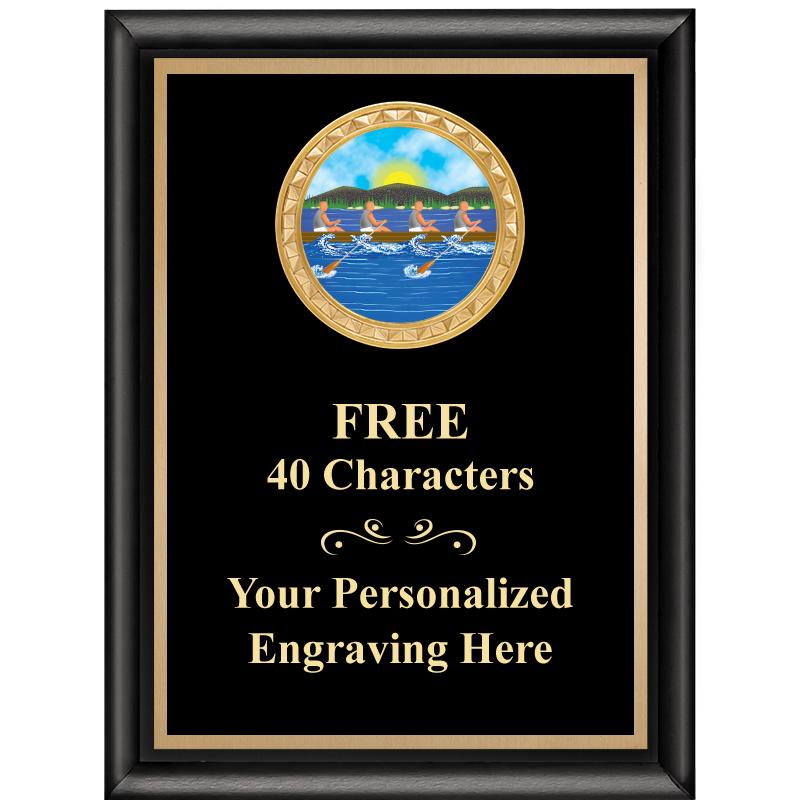 6X8 BLK SHINY EXEC INSERT PLQ