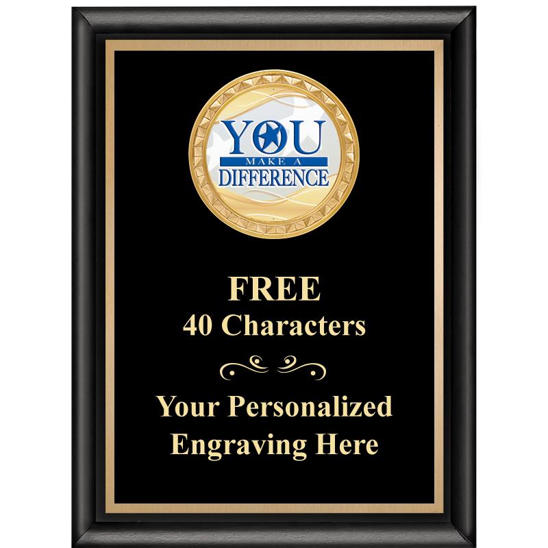 6X8 BLK SHINY EXEC INSERT PLQ