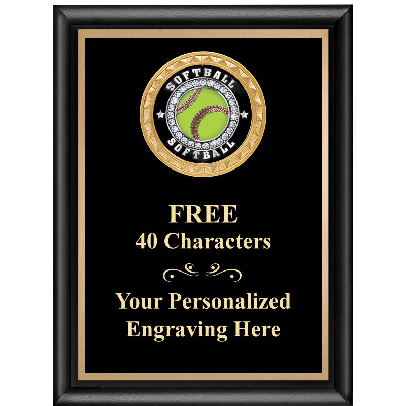 6X8 BLK SHINY EXEC INSERT PLQ