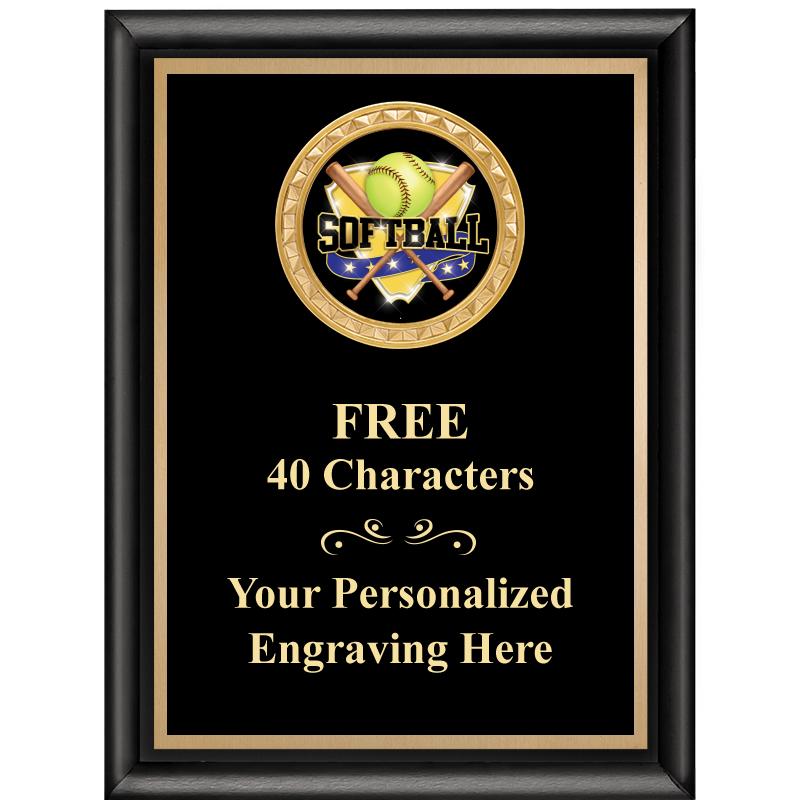 6X8 BLK SHINY EXEC INSERT PLQ