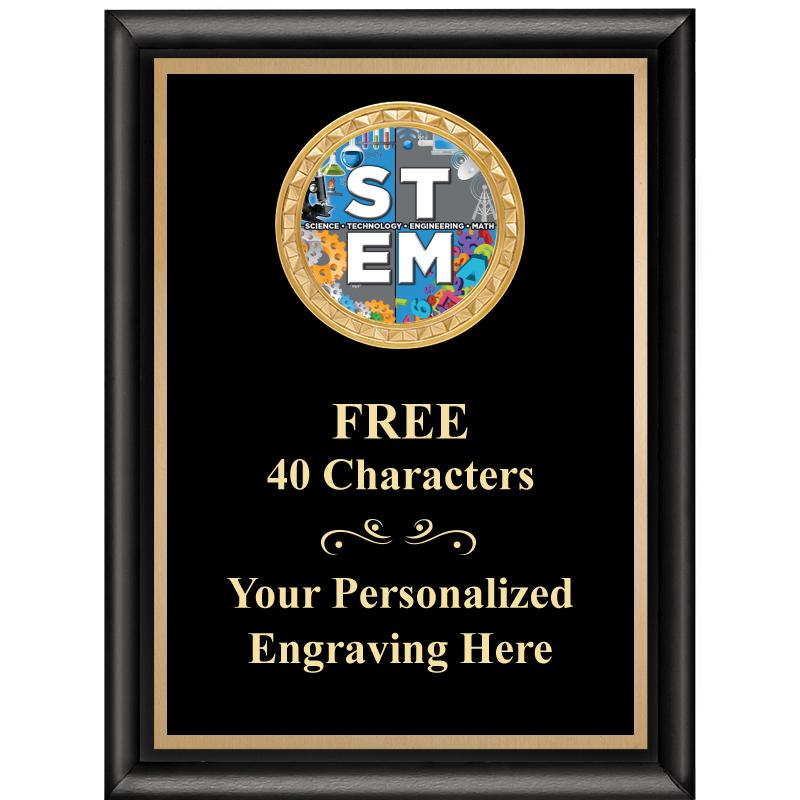 6X8 BLK SHINY EXEC INSERT PLQ