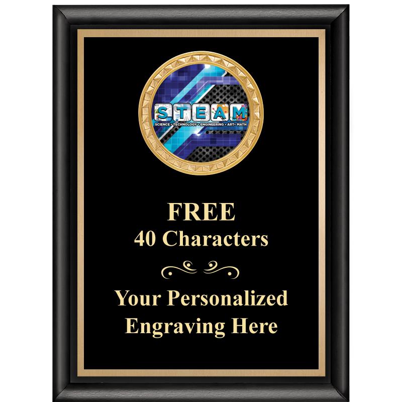 6X8 BLK SHINY EXEC INSERT PLQ