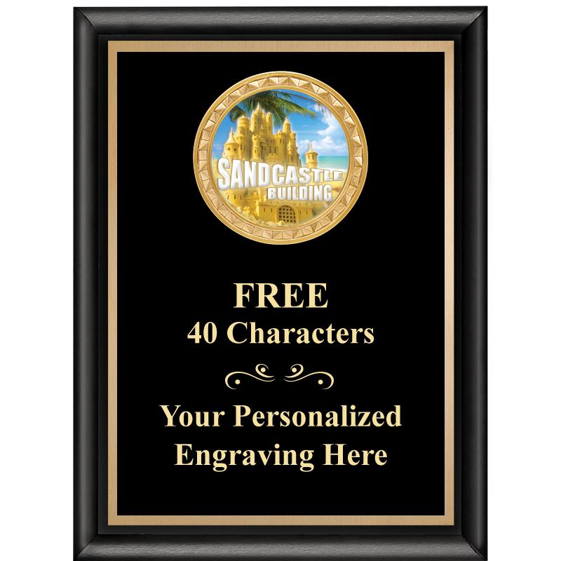 6X8 BLK SHINY EXEC INSERT PLQ