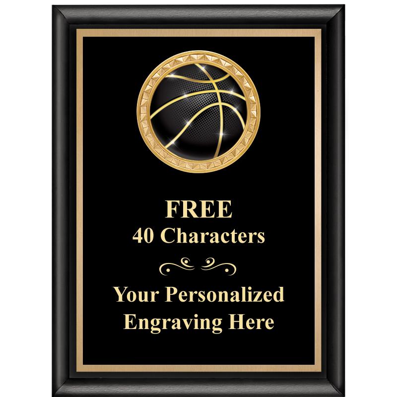 6X8 BLK SHINY EXEC INSERT PLQ