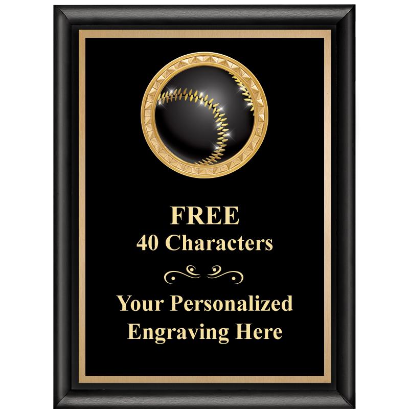 6X8 BLK SHINY EXEC INSERT PLQ